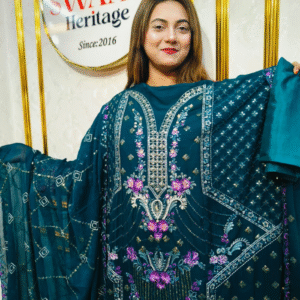 Luxury pakistani inspired Embroidered Party Wear unstitched Dress
