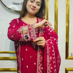 premium-chiffon Georgette Embroidered 3-Piece Set