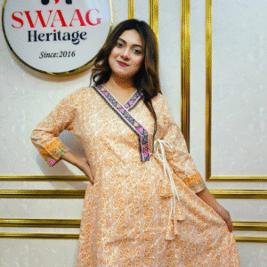 Boutique 2-Piece Long Anarkali Dress in Pure Cotton