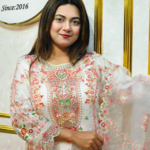 Luxury pakistani inspired Embroidered Party Wear Three Piece