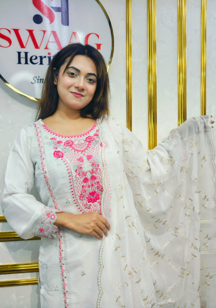 premium-chiffon Georgette Embroidered 3-Piece Set - Image 6