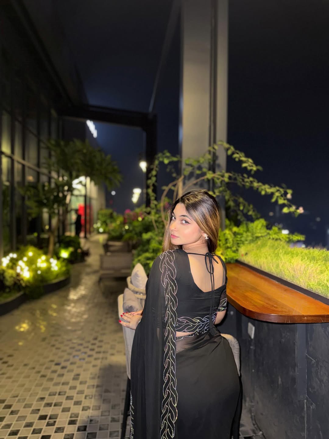 Exclusive Party wear Black saree online in bd - Image 3