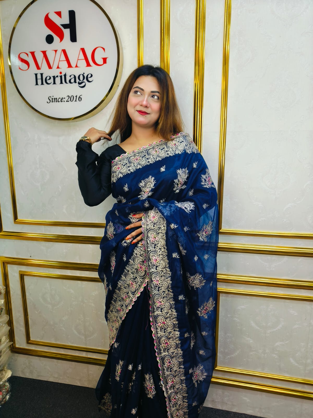 Luxury party wear saree Bangladesh