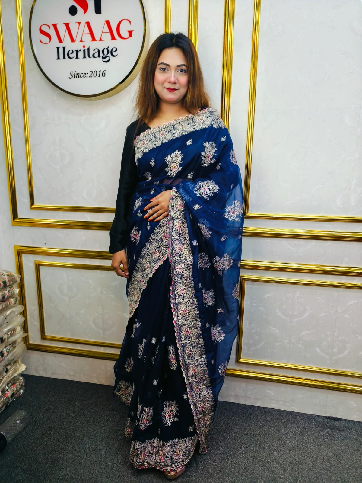 Luxury party wear saree Bangladesh - Image 2